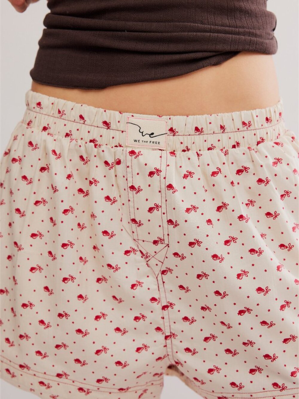 FREE PEOPLE We The Free Day To Day Floral Boxers / Sand Combo - Picture 5 of 6